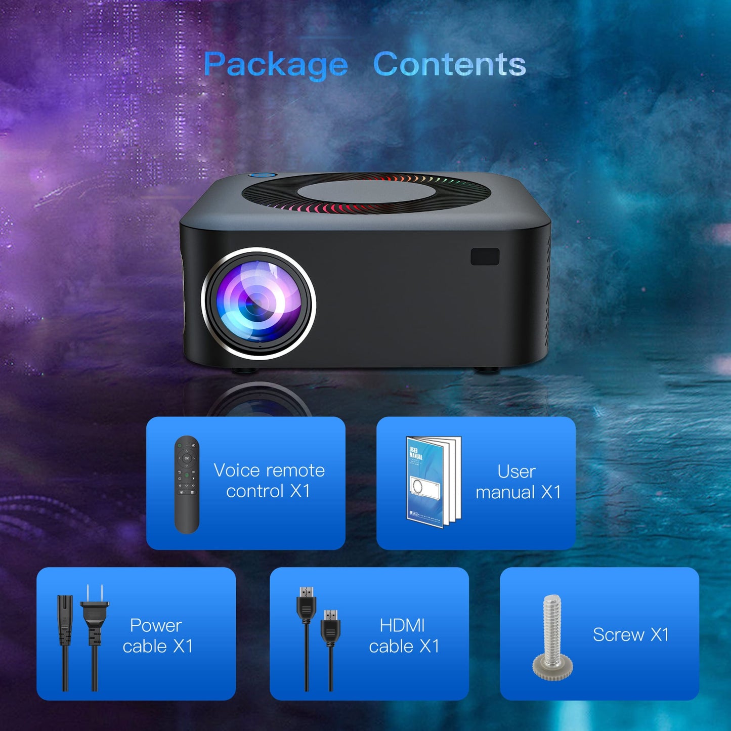 Vidéoprojecteur X5 – Home Cinéma Intelligent 1080P & Android