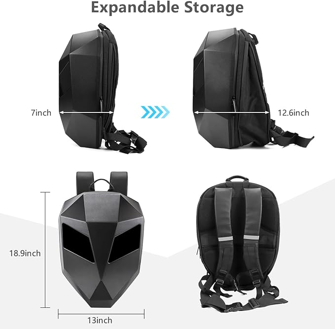 Sac à dos LED connecté pour moto